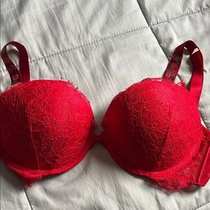 Elegant Red Lace Bra